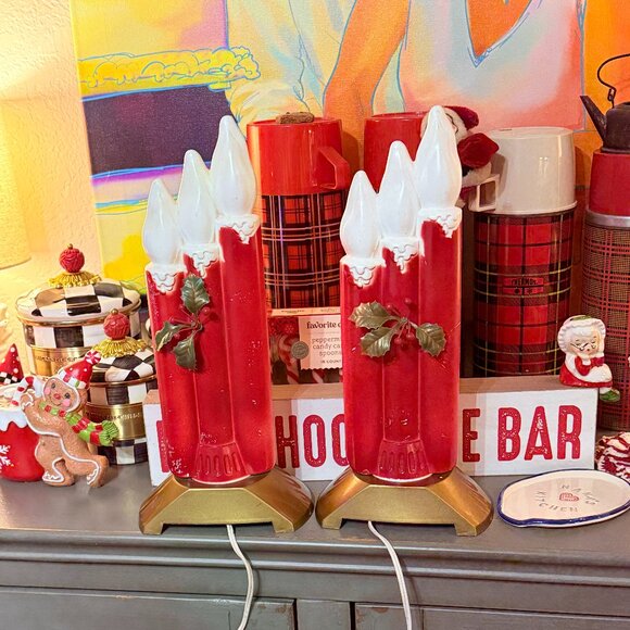 Vintage Empire Blow Mold Candles Tabletop Plug in WORKS - Picture 16 of 17